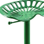 23 Inch Green Adjustable Height Bar Stool with Footrest