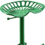 23 Inch Green Adjustable Height Bar Stool with Footrest