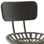 Adjustable Gray Iron Low Back Bar Stool with Footrest 8 Adjustable Gray Iron Low Back Bar Stool with Footrest