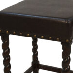 24 Inch Black and Espresso Backless Faux Leather Bar Stool 10 24 Inch Black and Espresso Backless Faux Leather Bar Stool
