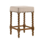 24 Inch Cream and Natural Backless Counter Height Bar Stool 6 24 Inch Cream and Natural Backless Counter Height Bar Stool
