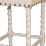 24 Inch Cream and White Backless Counter Height Bar Stool 8 24 Inch Cream and White Backless Counter Height Bar Stool