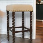 30 Inch Cream and Espresso Backless Bar Stool With Footrest 7 30 Inch Cream and Espresso Backless Bar Stool With Footrest