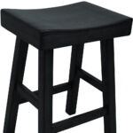 25-Inch Solid Wood Backless Counter Height Bar Stool, Black 9 25-Inch Solid Wood Backless Counter Height Bar Stool, Black