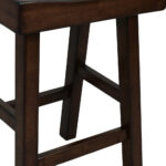 25 Inch Espresso Backless Counter Height Bar Stool With Footrest