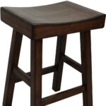 25 Inch Espresso Backless Counter Height Bar Stool With Footrest