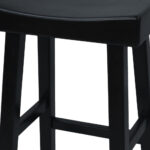30-Inch Solid Wood Backless Modern Bar Stool Black