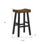 30 Inch Brown and Black Backless Bar Stool with Footrest 10 30 Inch Brown and Black Backless Bar Stool with Footrest
