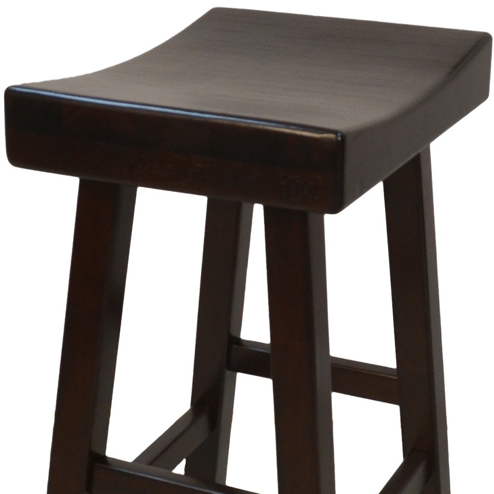 30 Inch Espresso Backless Bar Stool with Footrest 4 30 Inch Espresso Backless Bar Stool with Footrest - Image 4