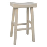 30 Inch White Backless Solid Wood Bar Stool 6 30 Inch White Backless Solid Wood Bar Stool