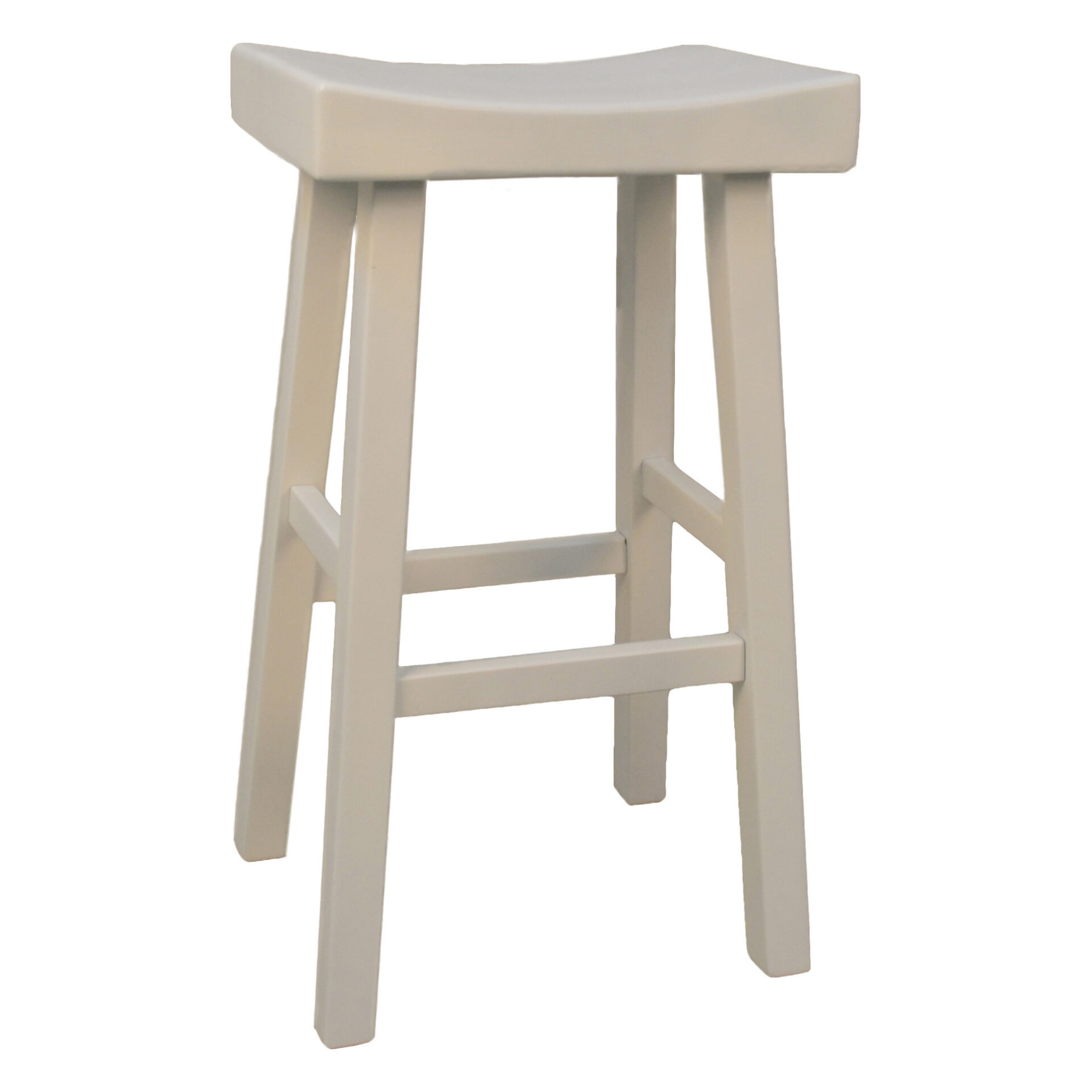 30 Inch White Backless Solid Wood Bar Stool 2 30 Inch White Backless Solid Wood Bar Stool - Image 2