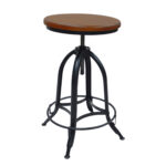30 Inch Chestnut and Black Industrial Adjustable Swivel Bar Stool 6 30 Inch Chestnut and Black Industrial Adjustable Swivel Bar Stool