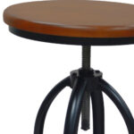 30 Inch Chestnut and Black Industrial Adjustable Swivel Bar Stool 8 30 Inch Chestnut and Black Industrial Adjustable Swivel Bar Stool