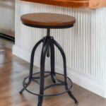 30 Inch Chestnut and Black Industrial Adjustable Swivel Bar Stool 7 30 Inch Chestnut and Black Industrial Adjustable Swivel Bar Stool