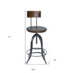 41 Inch Chestnut Black Adjustable Swivel Low Back Bar Stool 10 41 Inch Chestnut Black Adjustable Swivel Low Back Bar Stool