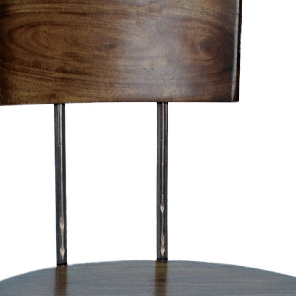 41 Inch Chestnut Black Adjustable Swivel Low Back Bar Stool 3 41 Inch Chestnut Black Adjustable Swivel Low Back Bar Stool - Image 3