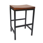 24 Inch Chestnut Steel Backless Counter Height Bar Stool 6 24 Inch Chestnut Steel Backless Counter Height Bar Stool