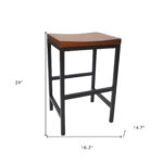 24 Inch Chestnut Steel Backless Counter Height Bar Stool 10 24 Inch Chestnut Steel Backless Counter Height Bar Stool