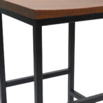 30 Inch Chestnut Swivel Backless Bar Height Stool With Footrest