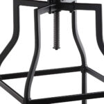 29 Inch Chestnut and Black Adjustable Swivel Backless Bar Stool 8 29 Inch Chestnut and Black Adjustable Swivel Backless Bar Stool