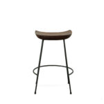 25 Inch Chestnut and Black Backless Bar Stools (Set of 2)