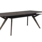 Dark Tobacco Rectangular Extension Dining Table Rubberwood and Veneer
