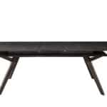 Dark Tobacco Rectangular Extension Dining Table Rubberwood and Veneer