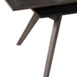 Dark Tobacco Rectangular Extension Dining Table Rubberwood and Veneer