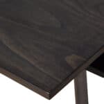 Dark Tobacco Rectangular Extension Dining Table Rubberwood and Veneer