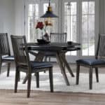Dark Tobacco Rubberwood Side Chairs with Cushioned Seats (Set of 2) 9 Dark Tobacco Rubberwood Side Chairs with Cushioned Seats (Set of 2)