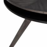 Dark Tobacco Transitional Round Dining Table Rubberwood and Mindy Veneer 12 Dark Tobacco Transitional Round Dining Table Rubberwood and Mindy Veneer