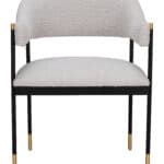 Modern Gray Dining Chair with Plush Teddy Fabric and Steel Frame 14 Modern Gray Dining Chair with Plush Teddy Fabric and Steel Frame
