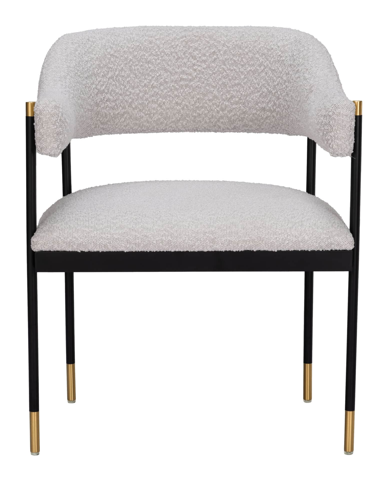 Modern Gray Dining Chair with Plush Teddy Fabric and Steel Frame 5 Modern Gray Dining Chair with Plush Teddy Fabric and Steel Frame - Image 5