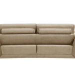Two Piece Beige Velvet Sofa and Loveseat Seating Set