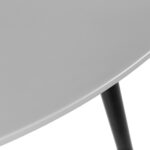 47 Inch Gray Rounded Stone Outdoor Dining Table Modern Design
