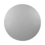 47 Inch Gray Rounded Stone Outdoor Dining Table Modern Design