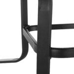 63 Inch Brown and Black Metal Outdoor Dining Table