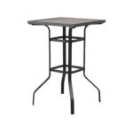 25 Inch Brown and Black Square Metal Outdoor Bistro Table 5 25 Inch Brown and Black Square Metal Outdoor Bistro Table