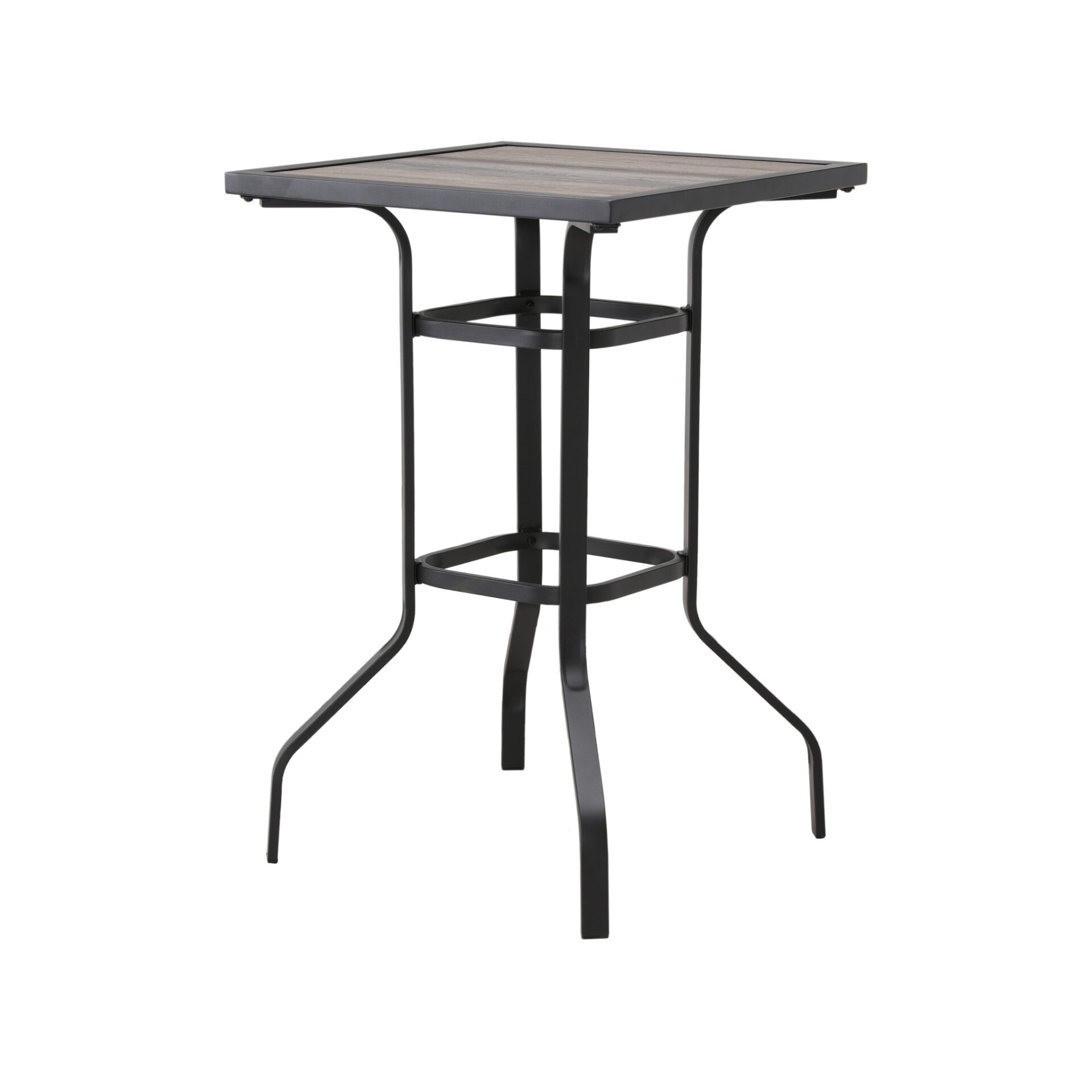 25 Inch Brown and Black Square Metal Outdoor Bistro Table 1 25 Inch Brown and Black Square Metal Outdoor Bistro Table