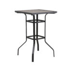 25 Inch Brown and Black Square Metal Outdoor Bistro Table 7 25 Inch Brown and Black Square Metal Outdoor Bistro Table