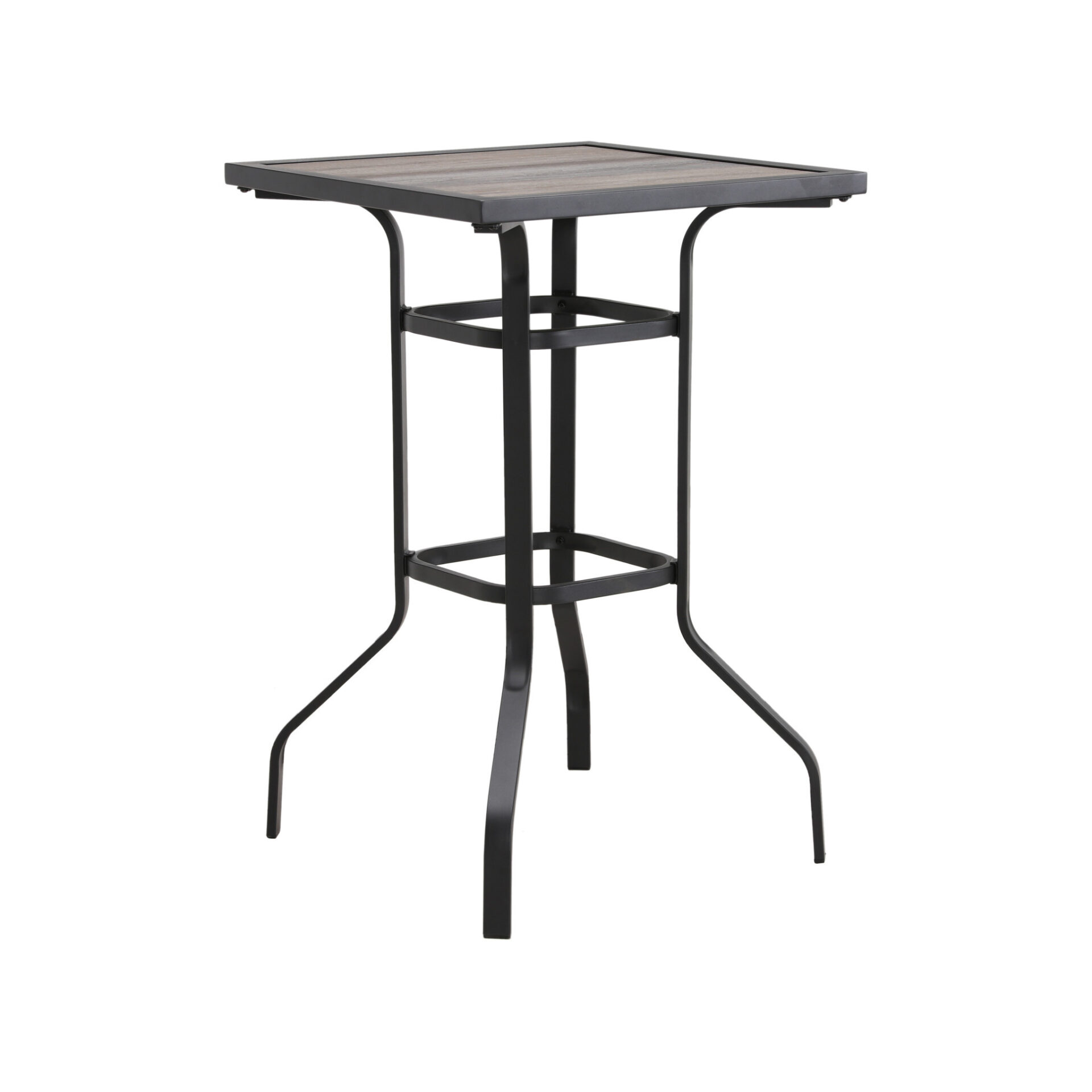 25 Inch Brown and Black Square Metal Outdoor Bistro Table 3 25 Inch Brown and Black Square Metal Outdoor Bistro Table - Image 3