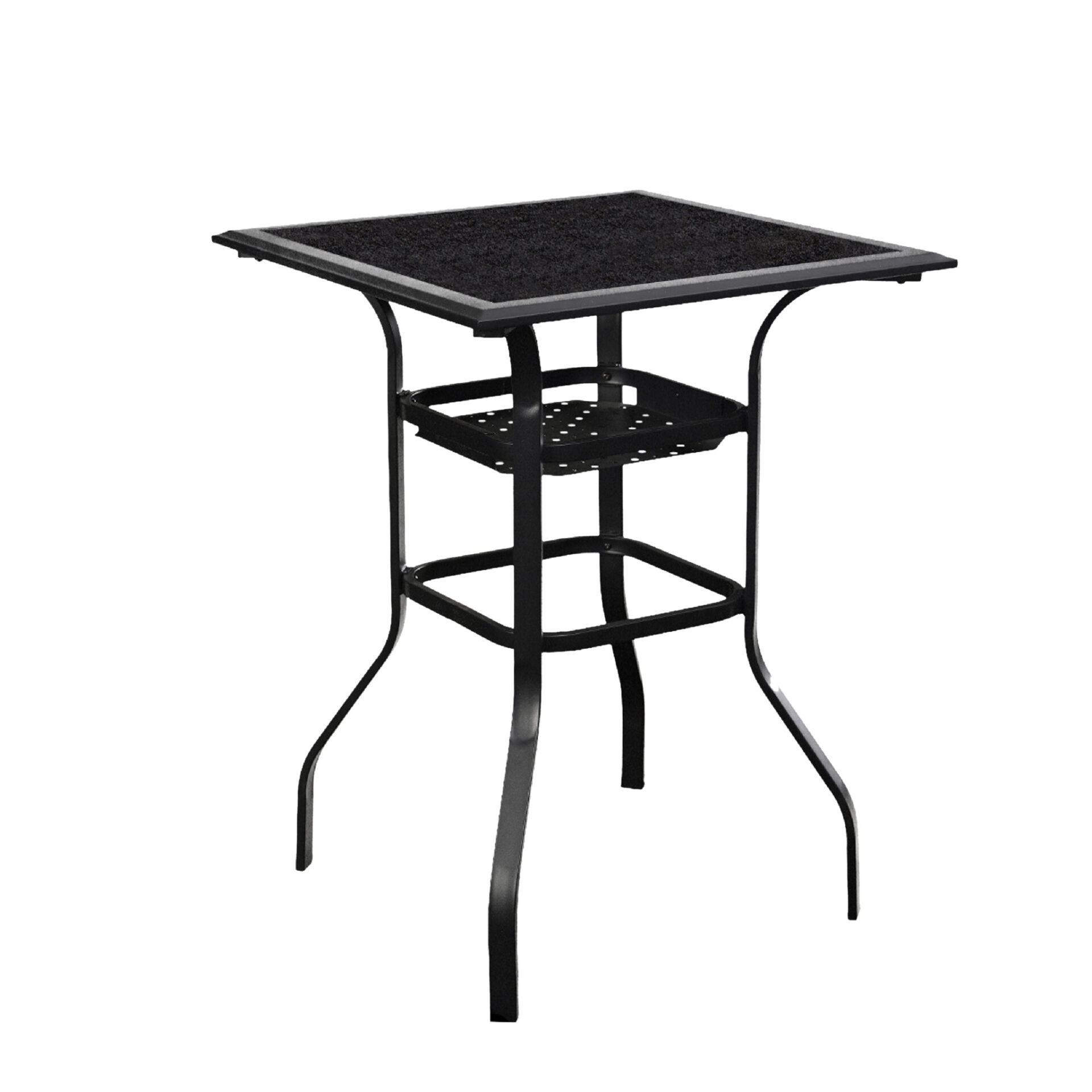 28 Inch Black Square Glass Outdoor Bistro Table 1 28 Inch Black Square Glass Outdoor Bistro Table