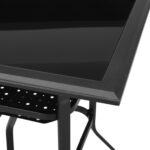 28 Inch Black Square Glass Outdoor Bistro Table 10 28 Inch Black Square Glass Outdoor Bistro Table