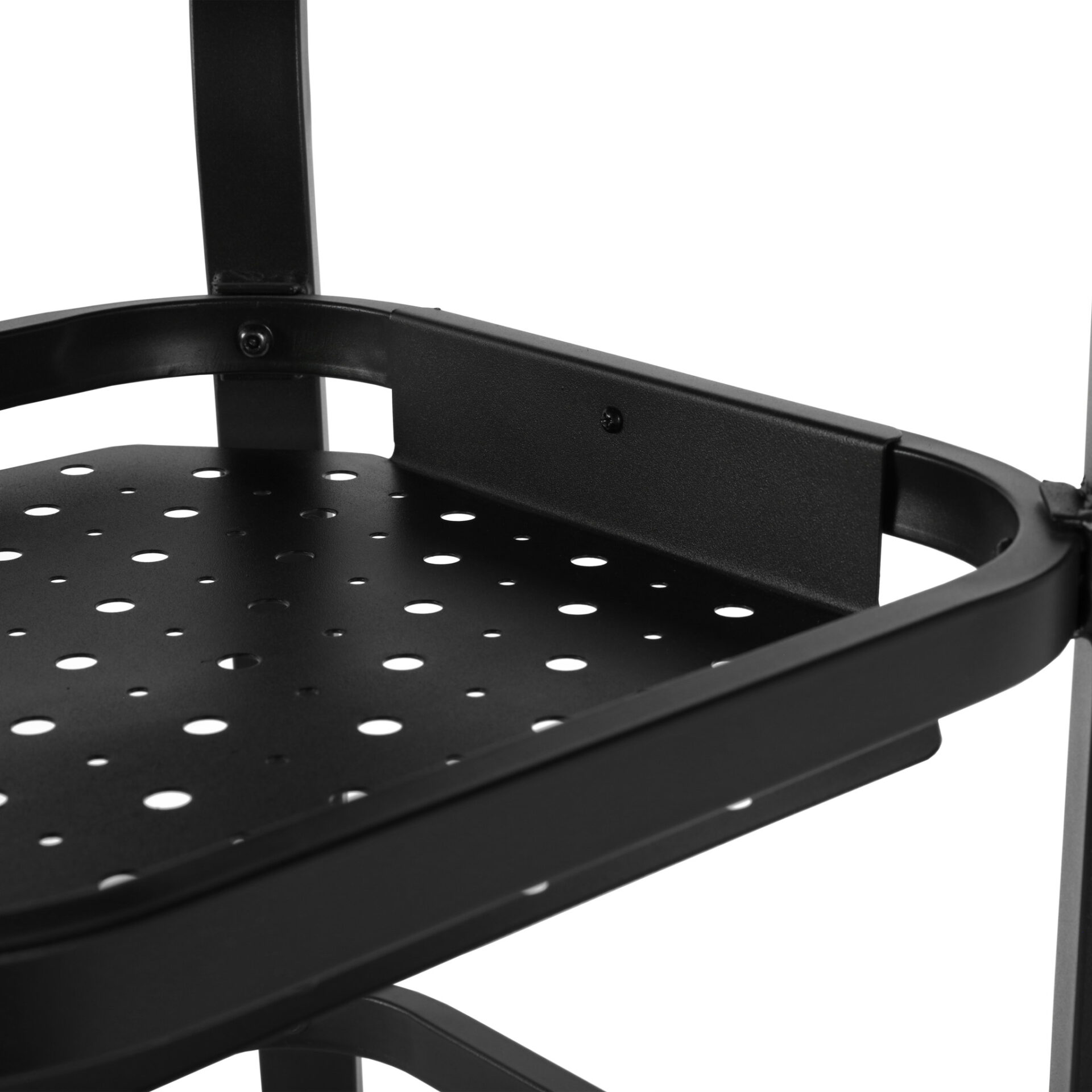 28 Inch Black Square Glass Outdoor Bistro Table 2 28 Inch Black Square Glass Outdoor Bistro Table - Image 2
