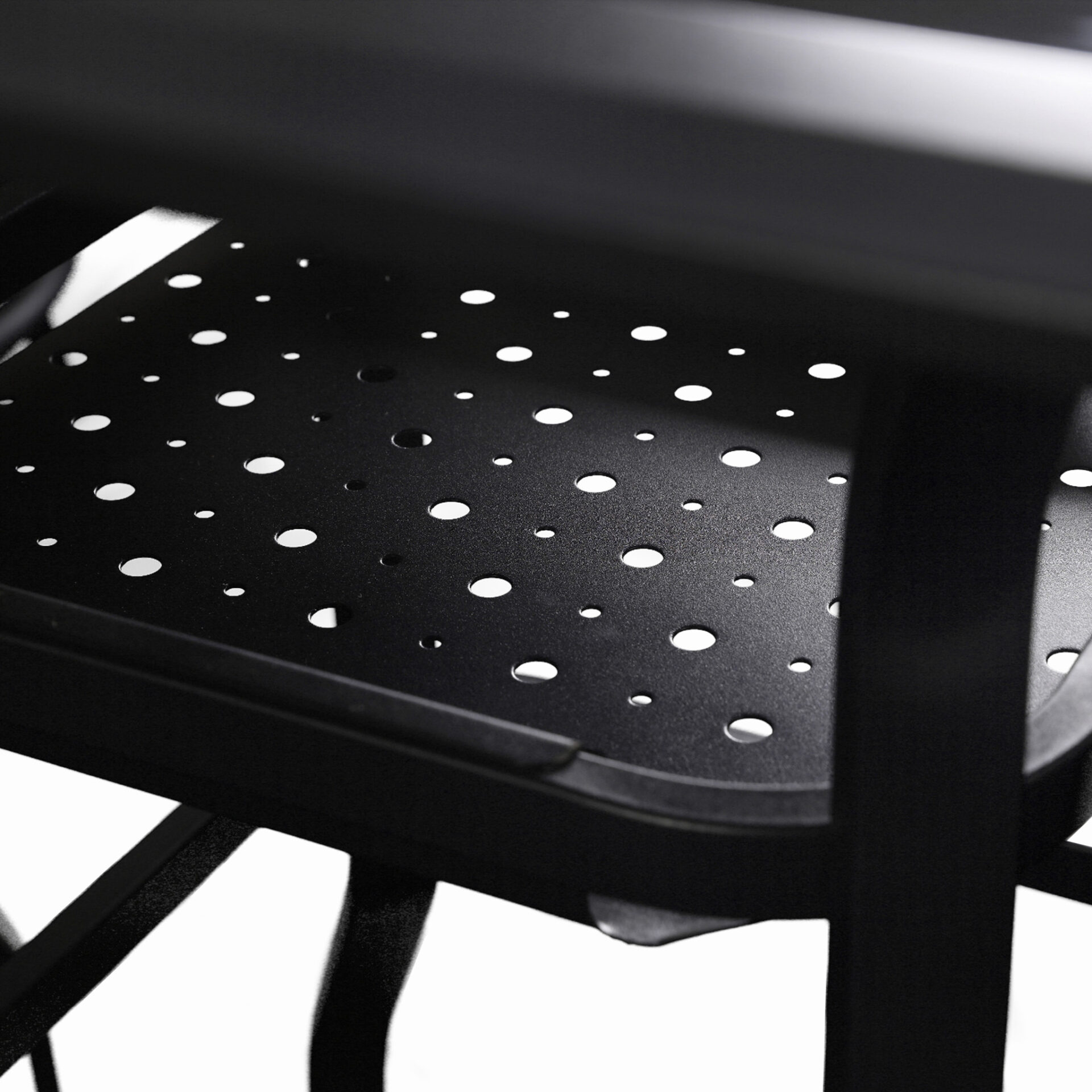 28 Inch Black Square Glass Outdoor Bistro Table 5 28 Inch Black Square Glass Outdoor Bistro Table - Image 5