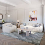 Cream Cord-Style Accent Chair with Ash Wood Legs 11 Cream Cord-Style Accent Chair with Ash Wood Legs
