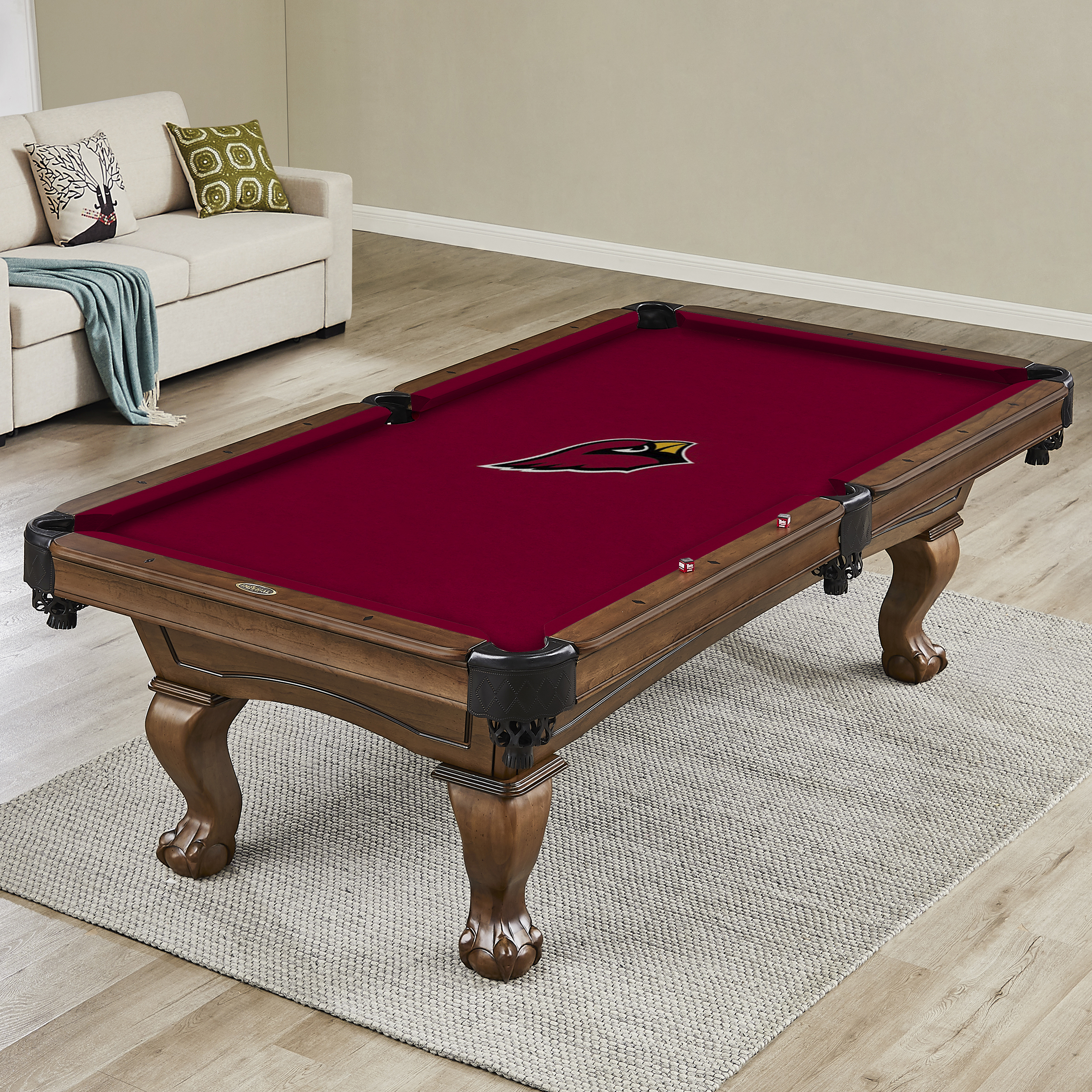 arizona cardinals 8 ft polyester anti friction billiard cloth