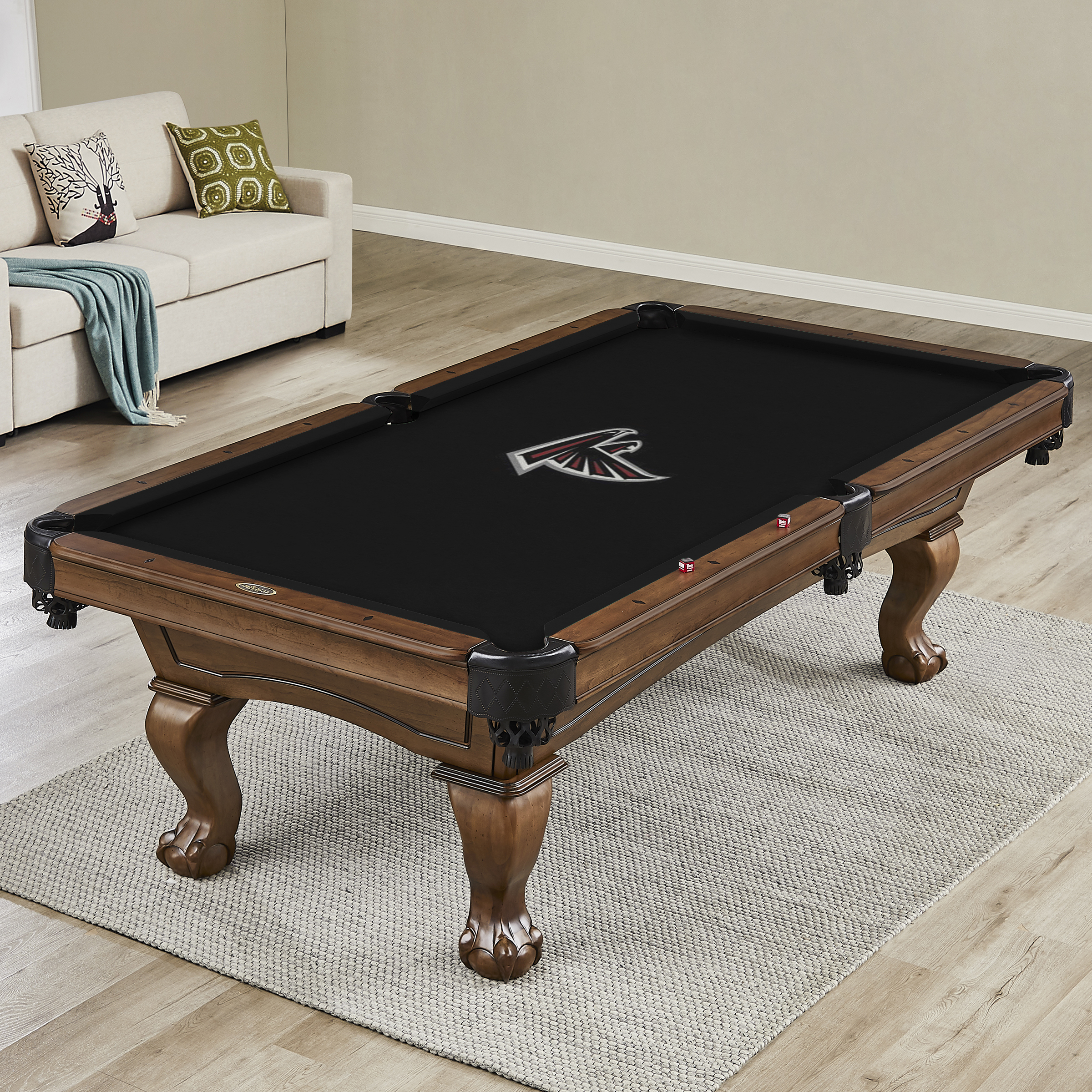 atlanta falcons 8 ft polyester anti-friction billiard cloth