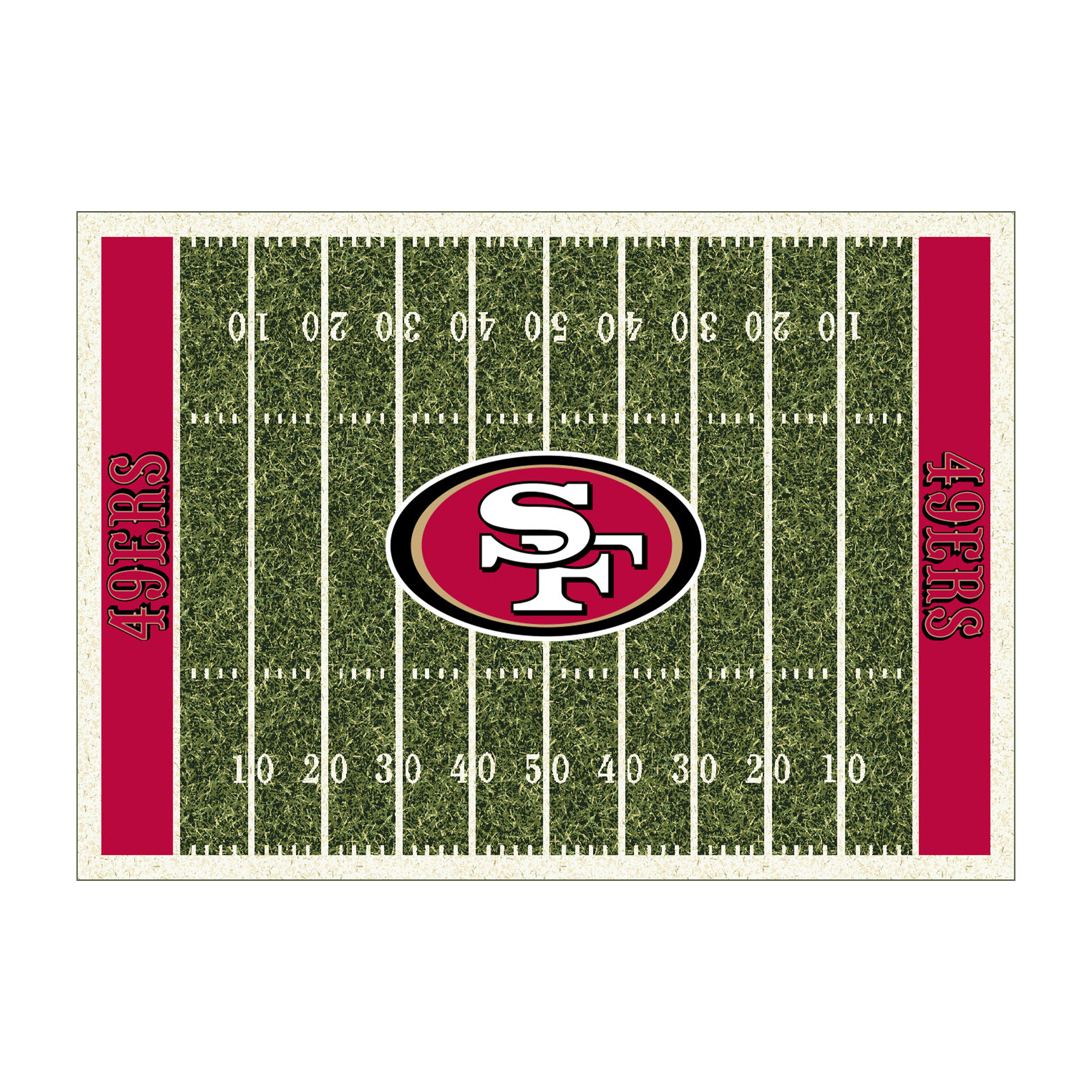 49ers homefield 4 x 6 football field area rug