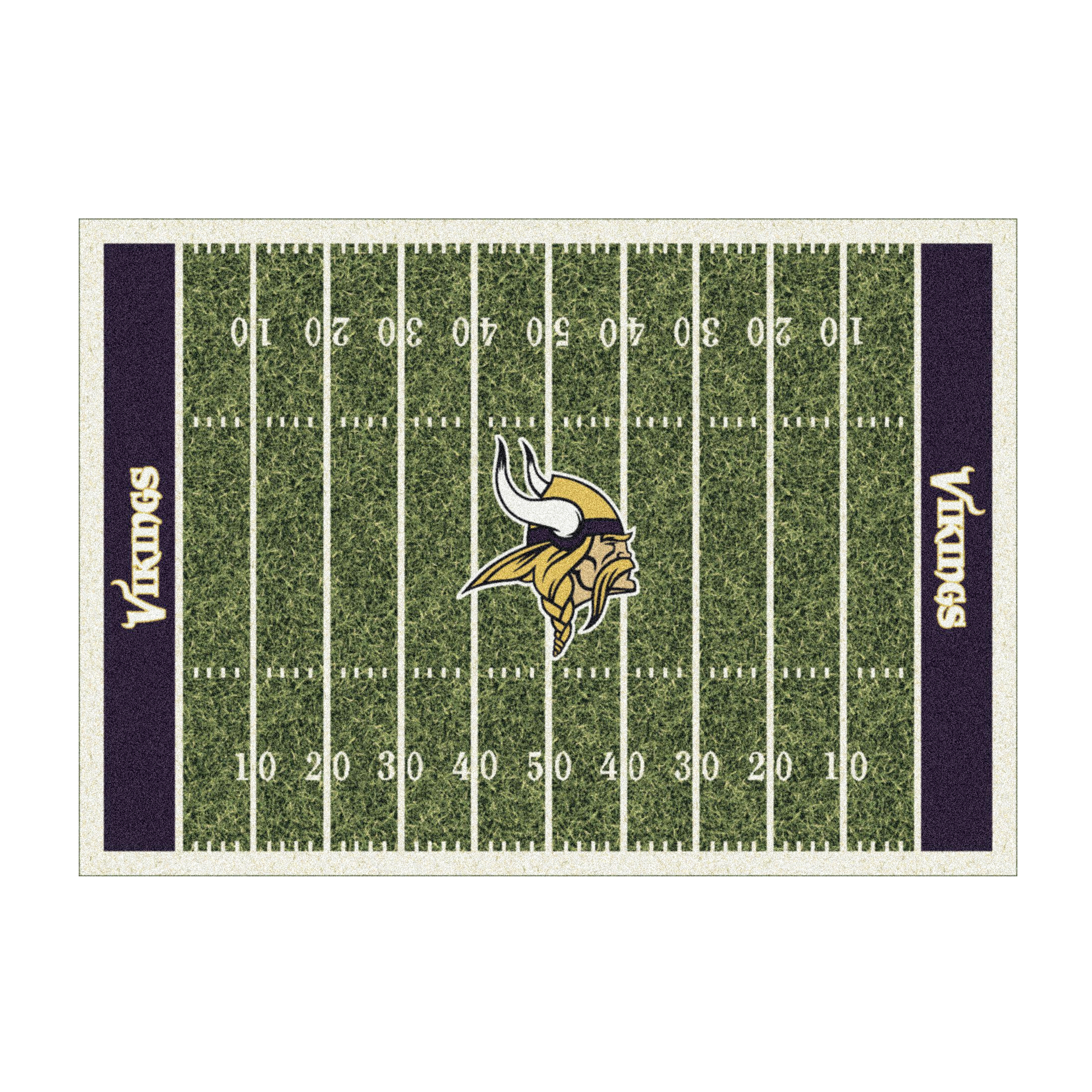 vikings homefield 4x6 area rug football field design